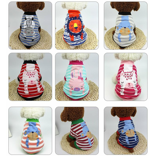 Dog Shirt Dog T-shirt Dog Spring&Autumn Clothes Printed T-shirt Pet Puppy Dogs Clothing