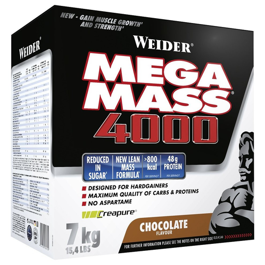 Weider Mega Mass 4000, Chocolate, 7000g
