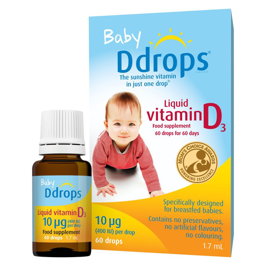 Baby Ddrops Liquid Vitamin D3 Drops 10μg 60 Drops