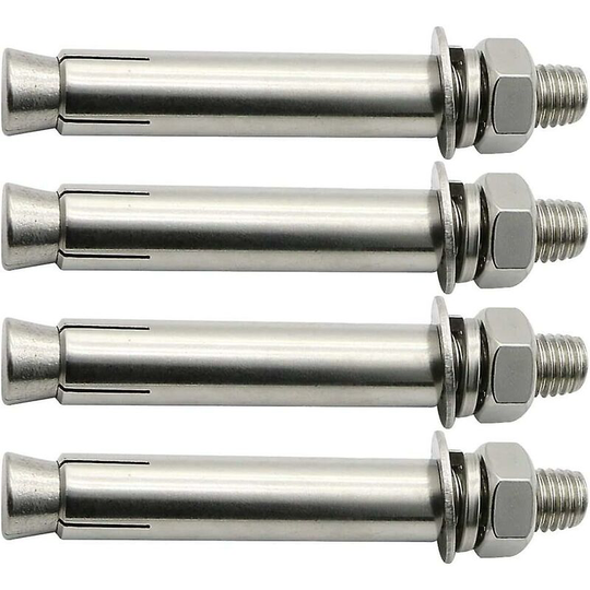 4pcs M8 Expansion Screw Bolts - Stainless Steel External Hex Socket Nut Heavy Duty Expanding Anchor Bolt Fixing Anchors, M8*50/4pcs