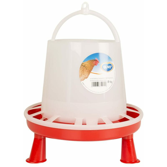 Poultry Feeder with Studs 8 kg/10 l White - Duvo+