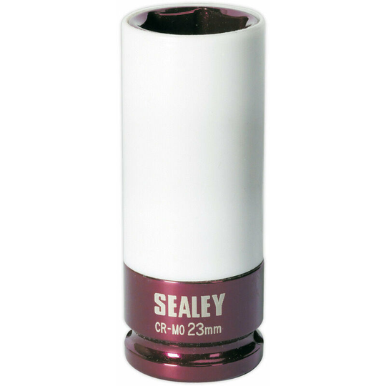 23mm Alloy Wheel Impact Socket - 1/2' Square Drive - Rim Protect Sleeved Socket
