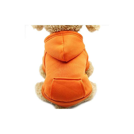 Hooded Cotton Dog Clothes for Cats with Winter Coat and Outside Pocket (m)