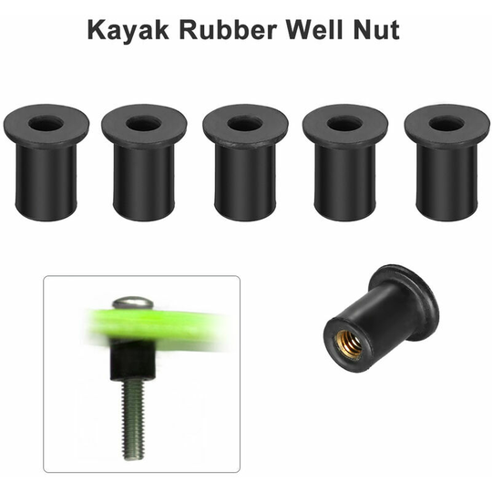 Monly - 6pcs M4/M5/M6 Rubber Kayak Nuts Fastener Wellnuts Kayak Accessories Model:M4 - Model:M4