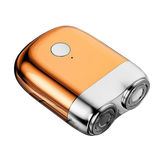 Deckon - Waterproof Portable Mini Usb Rechargeable Cordless Electric Rotary Shaver For Men, Double Head Shaver, Pocket Size Washable Electric Shaver,