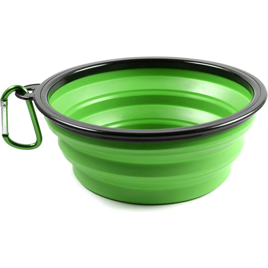 Foldable silicone bowl for cats and dogs - Green - 1000 ml - 60014771