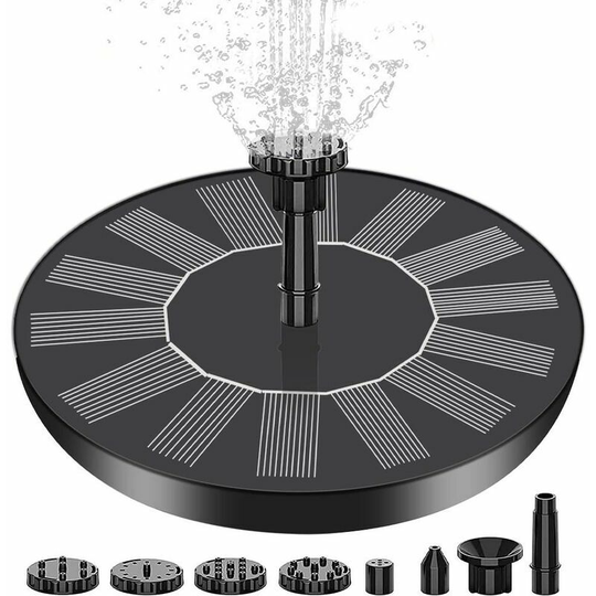 Solar Fountain Pump Solar Powered Water Pump for Bird Bath Aquarium Pond Garden Decoration-130mm