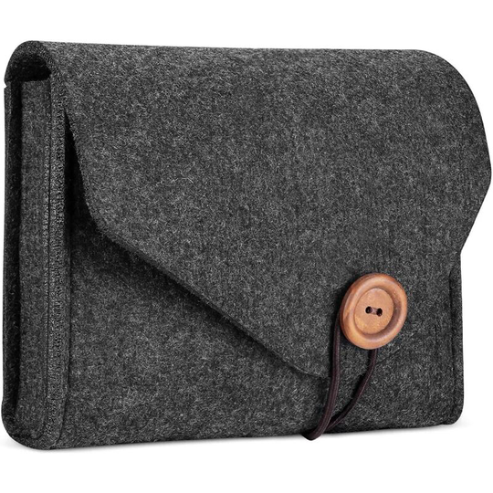 Bearsu - Organizer Bag for Mouse and Macbook Charger, Classic Felt Protective Case 2 Compartments, No Losing for Storing Accessories like Cable, usb