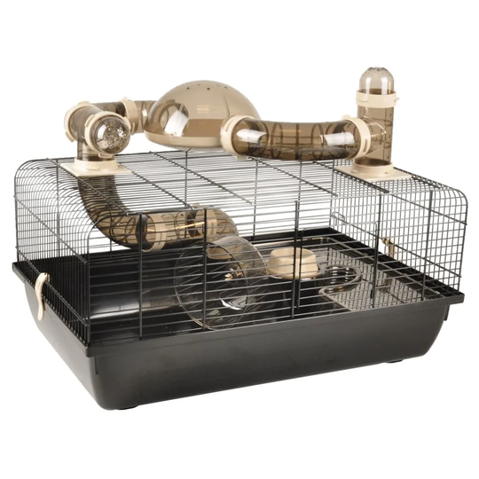 Flamingo Hamster Cage Figo 58 x 38 x 40cm Black/Brown