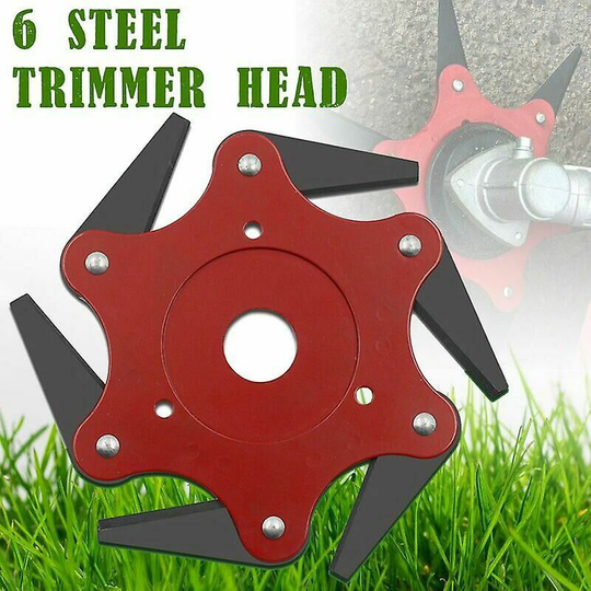 6 70mm Steel Blades Razors Lawn Mower Grass Eater Trimmer Head Brush Cutter Tool - Muff