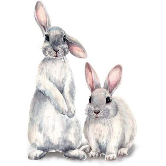 Litzee - Animal Wall Sricker Lovely Rabbit Wall Stickers Cute Rabbit Wall Art Stickers Wallpaper for Living Room Baby Room Children's Room Christmas
