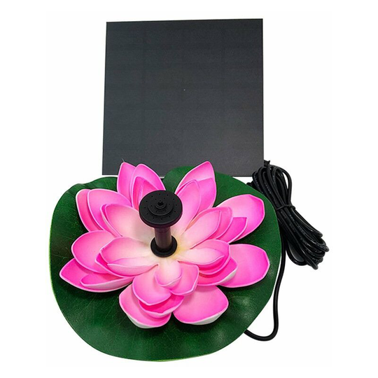 Garden Fountain Lotus Solar Pump Water Fountain Floating Water Lily Pond Flowers Water Pump Fountain for Garden Pond Pool Landscape Decoration