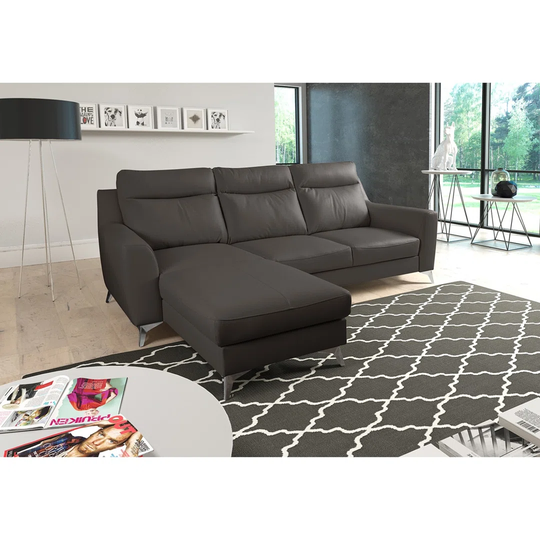 Emmie-Mae Leather Corner Sofabed with Chaise