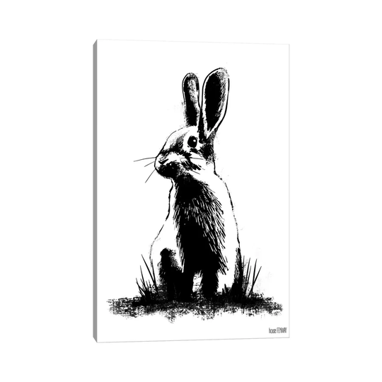 Farmhouse Rabbit by House Fenway - Rectangle Painting Print on Canvas