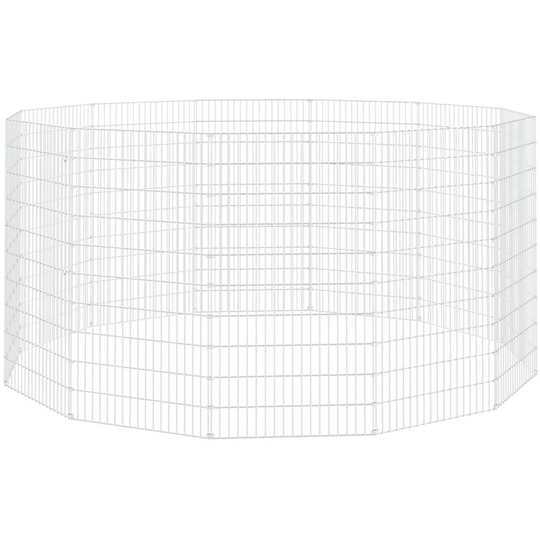 Vidaxl - 12-Panel Rabbit Cage 54x100 cm Galvanised Iron Silver