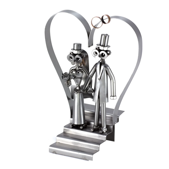 Wedding Couple with Heart Poitras Screw Man