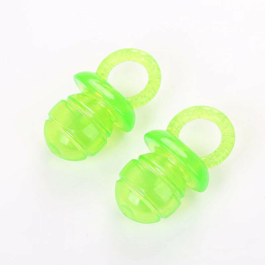 2 Pcs Puppy Pacifier Toy Pet Molar Clean Teeth Toy Chew Pacifier Play Training Toys for Dog Cat (green)