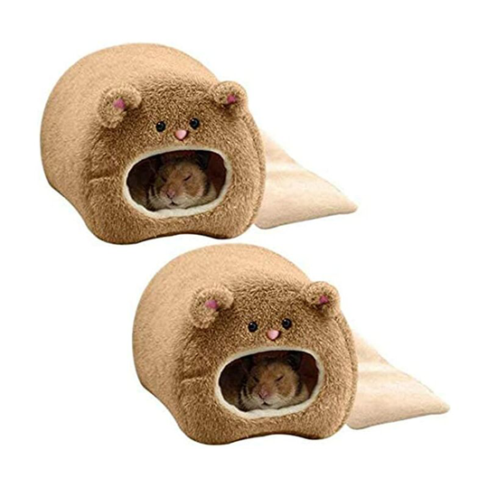 1 pcs Rat Bed, Hamster Nest Fleece Hut Winter Warm House Sleep Cave Hut for Dwarf Hamster Mouse Mini Mice