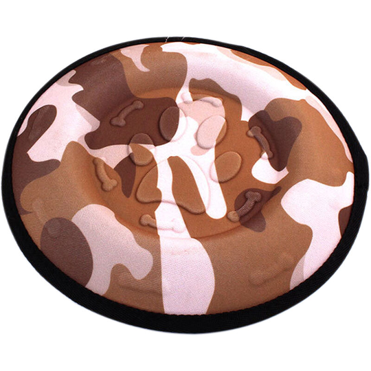 Dog Toy Interactive Flying Disc Floatable Disc for Pets Playing Training Exercise Entertain Tools Dog Cat Funny Toy Brown