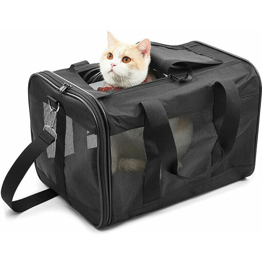 Muff - Pet Carrier Cat Carrier Soft Sided Pet Travel Carrier for Cats, Small dogs, Kittens or Puppies, Collapsible,Durable,Airline Approved,Travel
