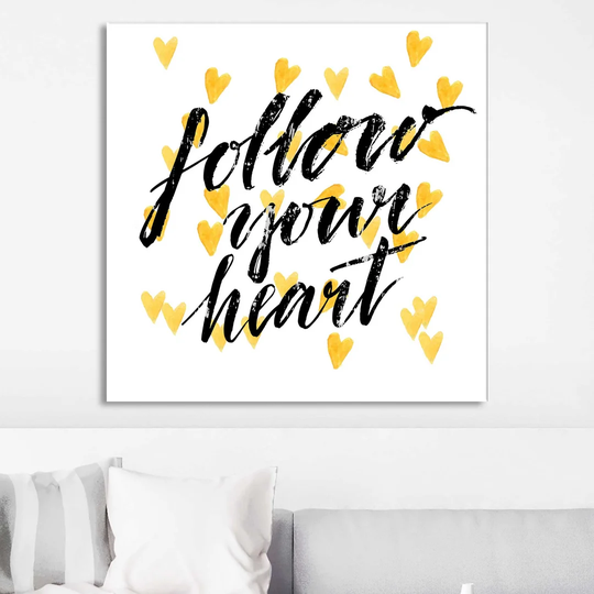 Follow Your Heart 2 - Wrapped Canvas Graphic Art Print