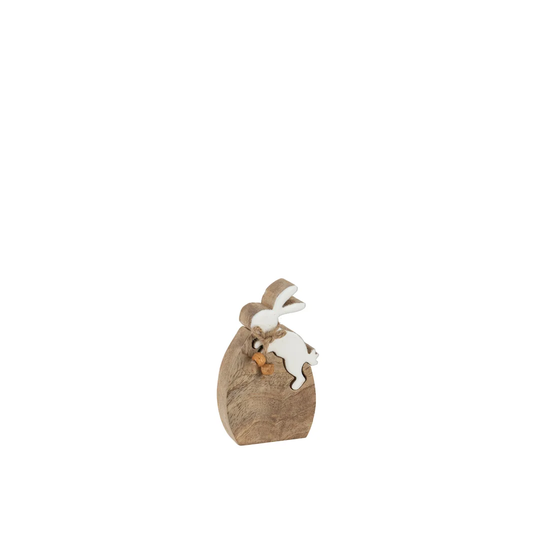 Rabbit on Egg Puzzle Figurine