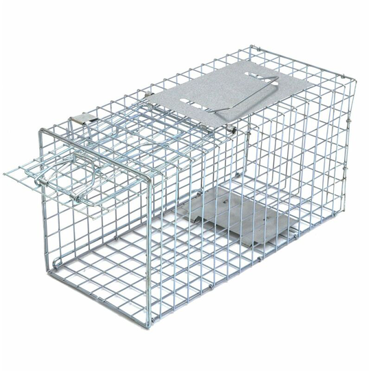 Small Humane Animal Rodent Rat Pest Trap Cage - 41 x 18.5 x 20.5cm - Oypla