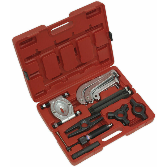 25 Piece Hydraulic Puller Set - Forged Bearing Separator - 10 Tonne Capacity Ram