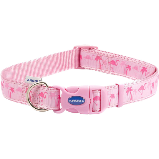 Flamingo Dog Collar (20cm - 30cm) (Pink) - Pink - Ancol