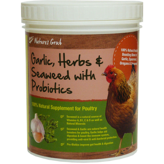 Garlic Herb & Seaweed Poultry Supplement (300g) (May Vary) - May Vary - Natures Grub
