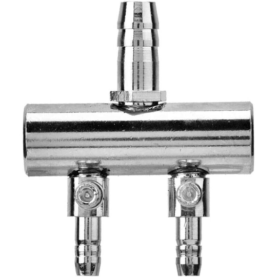 Stainless Steel Aquarium Air Flow Splitter Aquarium Air Control Valve Aquarium Oxygen Distributor Aquarium Air Pump Accessories (2 Way)