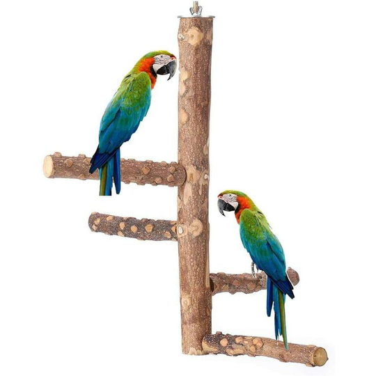 Parrot bird natural habitat wood activity branch frame bites natural toy birdcage, height 35CM