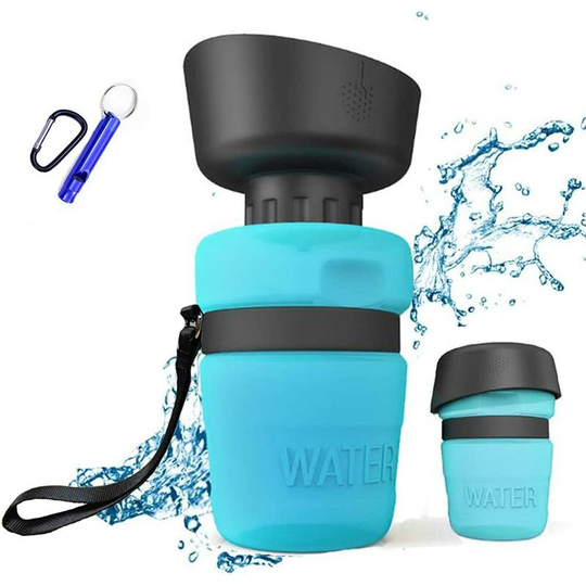 Bearsu - Travel Portable Dog Water Bottle, 520ML Dog Water Bottle for On the Go, bpa Free, Leak Proof, Outdoor Water Bottle for Walking, Hiking (Blue)