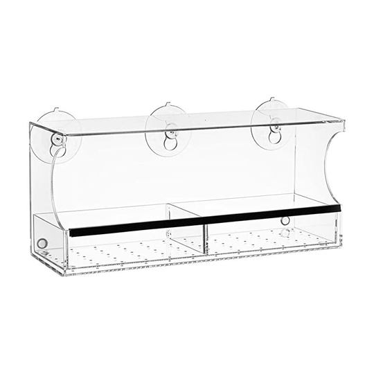 Clear Window Bird Feeder Weatherproof Nest Box, Window Bird Feeder with Strong Suction Cup, Large Outdoor Bird Feeder, Bird Watching Gift for