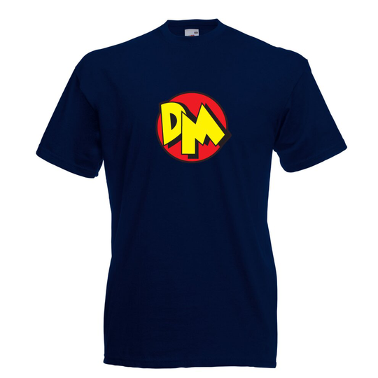 (Deep Navy, M) Retro Danger Mouse Inspired Graphic High Quality T-Shirt, Tee, Men's, Unisex
