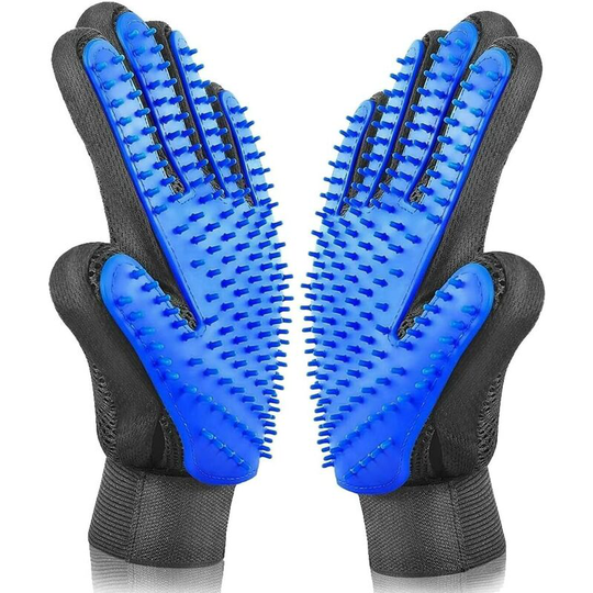 Grooming Glove Pet Dog Hair Glove for Pet, Horse, Rabbit Massage, Shower, Bath Brush Anti Flea Rubber Comb Pet Hair Gloves (Pair)