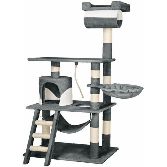 Cat tree scratching post Stokeley - cat scratching post, cat tower, scratching post - grey/white - grey/white