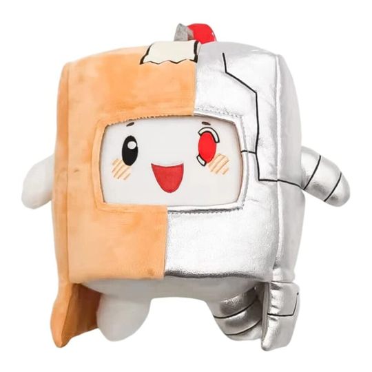 (Robot Carton Kitten) Lankybox Merch Boxy Robot Plush Toy with LED Light Cat Fox Cloud Cartoon Anime Figure Soft Stuffed Doll Throw Pillow Christmas B