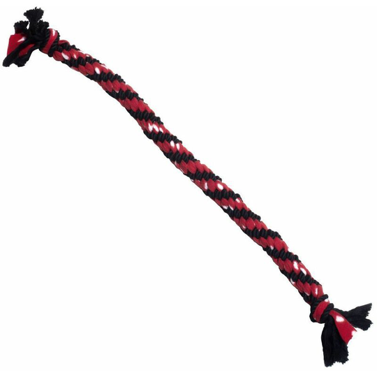 Signature Knotted Rope Dog Toy (40in) (Black/Red) - Black/Red - Kong
