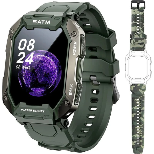 Thsinde - Smart Watches for Men,Fitness Tracker Watch with Heart Rate Blood Oxygen Monitoring 3ATM Waterproof 1.71 Inch Full Touch Screen