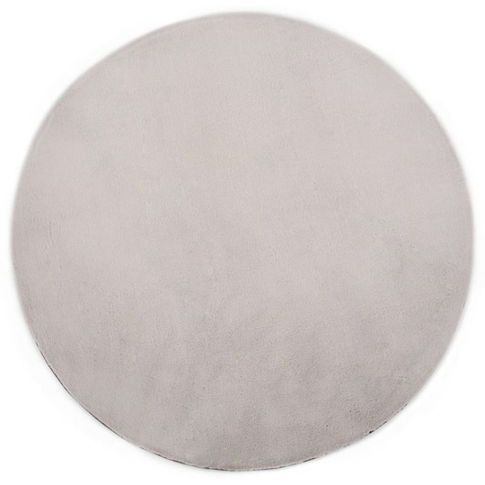 Rug 160 cm Faux Rabbit Fur Grey VD25397 - Hommoo