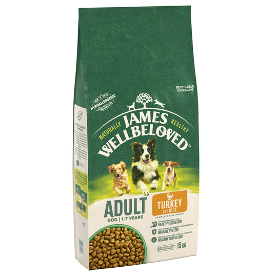 20kg/24kg James Wellbeloved Dry Dog Food - Adult Lamb & Rice (24kg)