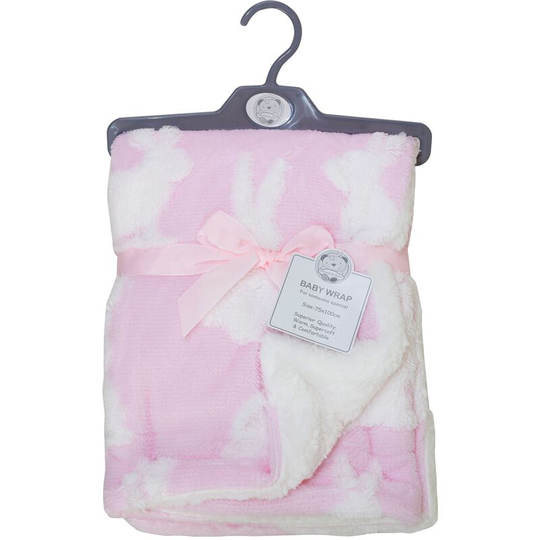 Babies Rabbit Wrap (75 x 100cm) (Pink) - Pink - Snuggle Baby