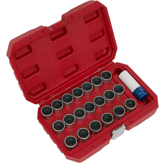 Sealey - SX217 21pc Locking Wheel Nut Key Set - bmw