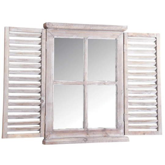 Henke Wood Framed Wall Mounted Accent Mirror in Brown