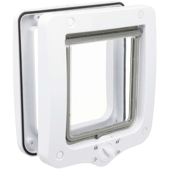 4-Way Cat Flap Door White Trixie White