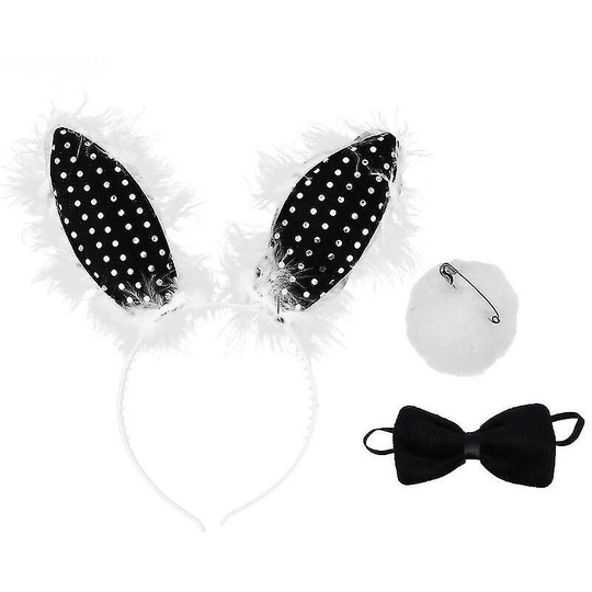 Easter Cosplay Set ,bunny Rabbit Ears Bow Tie Costume Kit