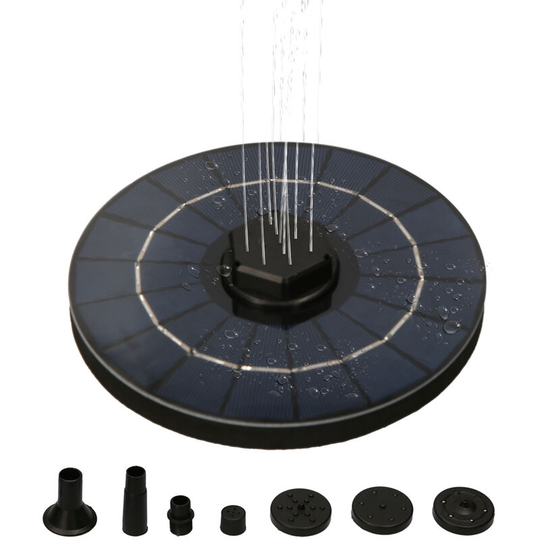 Lifcausal - Floating Solar Fountain Pump with 1200mAh Battery Backup diy Birdbath Water Pump with Suction Cup Filter for Fish Tank Small Pond Water