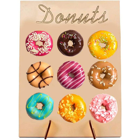 Donut Wall Stand Donut Display Stand Donut Shelf Donut Treat Stand Practical practical gift celebration made of wood