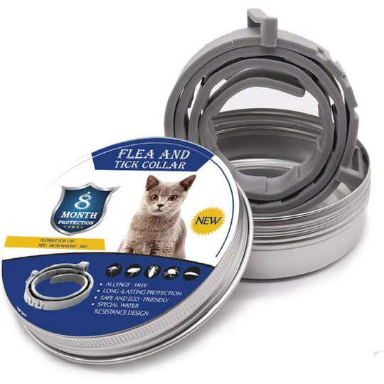 Flea and Tick Collar for Dogs and Cats, Anti-Tick and Flea Treatment, Waterproof for, Adjustable Size, 8 Months Protection, 1 Pack (Small)